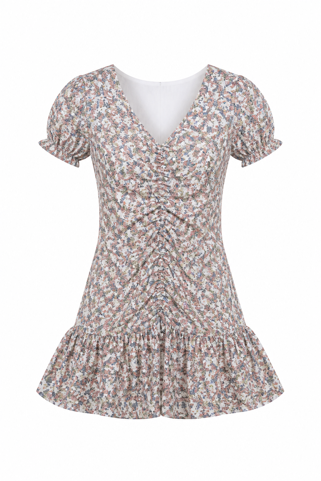 Elevate Your Style with the Emerald Floral Wrap Dress, featuring a V-neckline and floral design for any occasion.