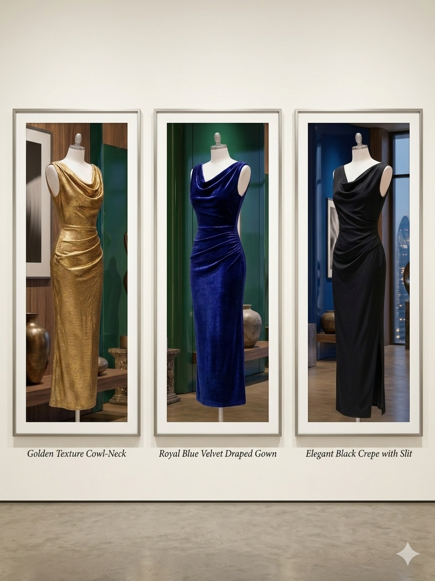 Embellished Sleeveless Plunge Body-Con Gown