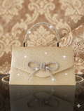 Elegant Glitter Evening Handbag with Bow Accent