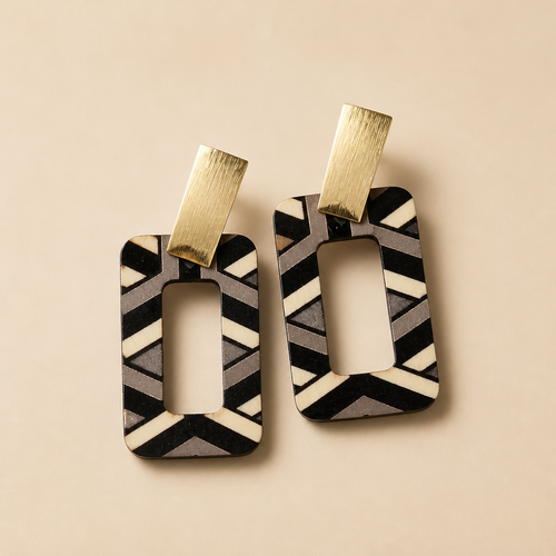 Bohemian Geometric Dangle Earrings: Elevate Your Style with Artisan Flair Earrings Mercy Luxe store