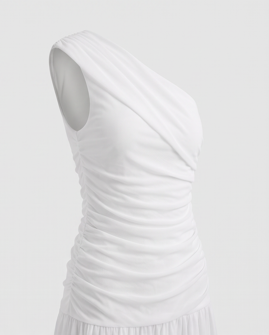 Elevate Your Style with Our Women's Holiday Maxi Dress showcasing a sophisticated one-shoulder design.