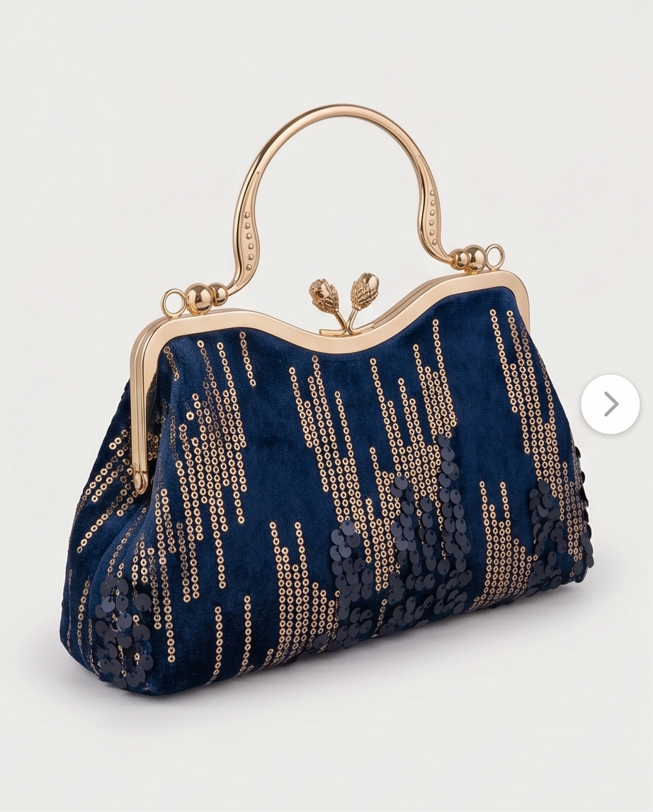 Luxury Sequined Clutch Bag: Midnight Glamour for Every Occasion