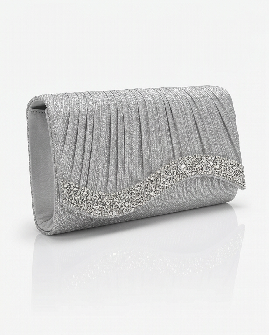 Luxe Crystal Evening Clutch Bag - Elevate Your Style with Glamorous Elegance encrusted with glass crystals.