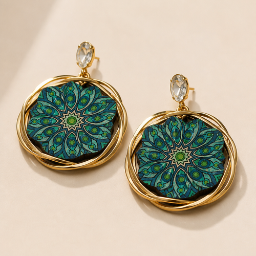 Bohemian Mandala Hoop Earrings: Elevate Your Style with Spiritual Elegance Earrings Mercy Luxe store