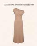 Elegant One-Shoulder Draped Maxi Dress