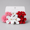 6pairs Bohemian Style Colorful Metal Flower Stud Earrings Set