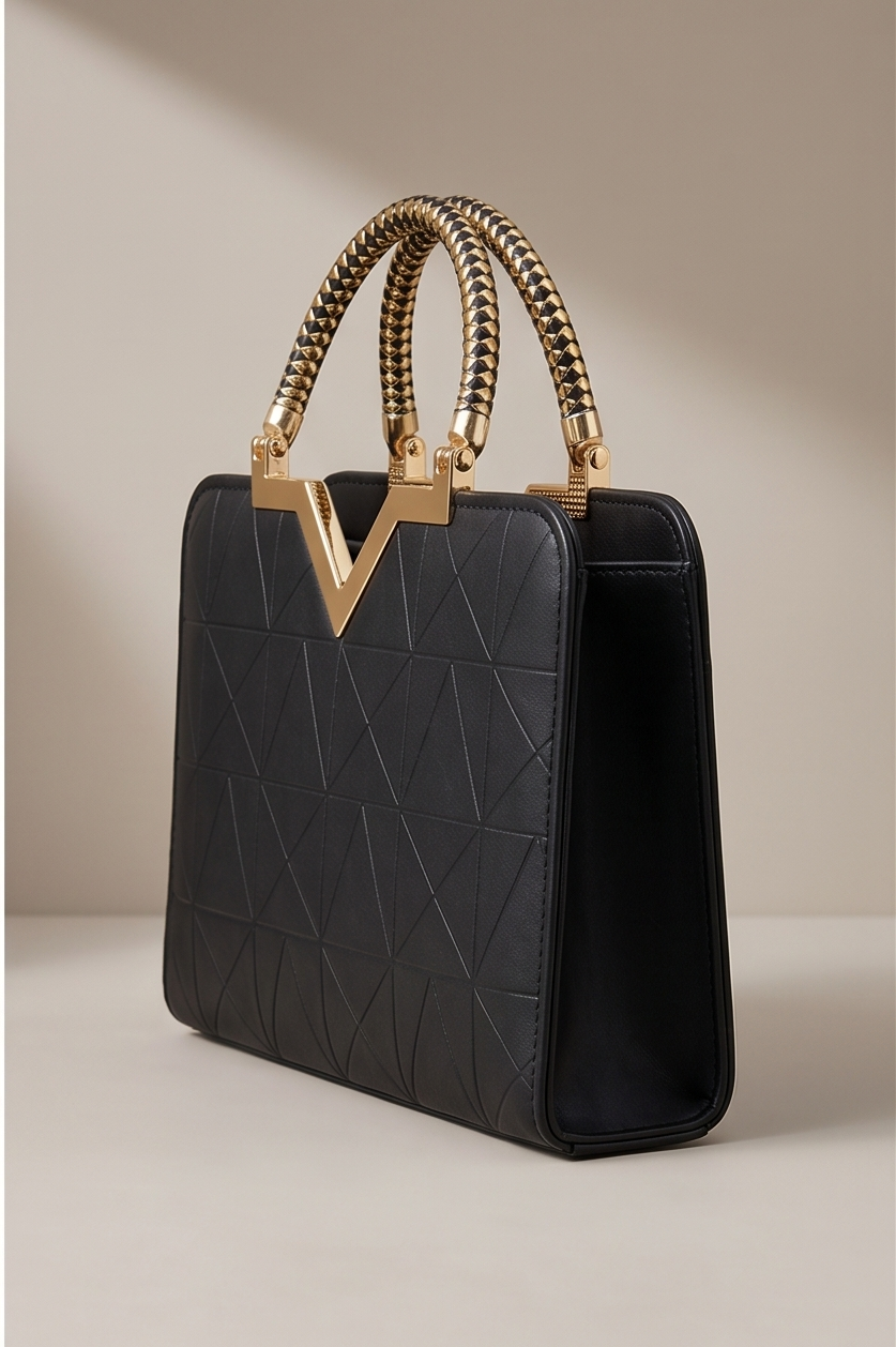 The Chevron Grid Satchel