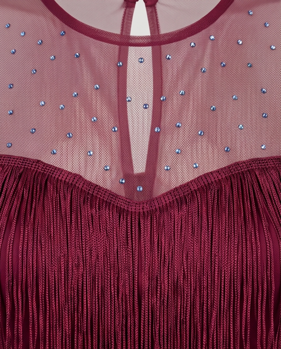The Crimson Cascade Gown