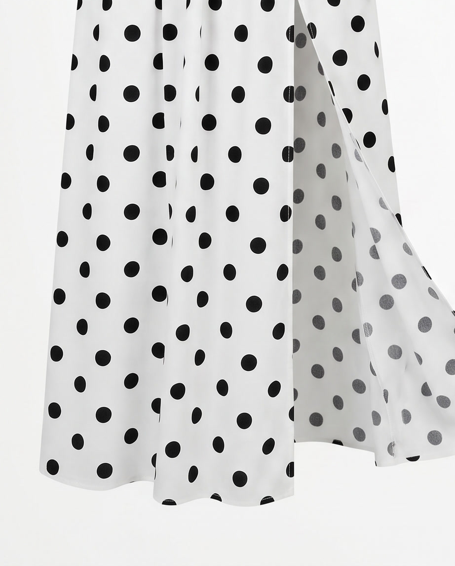 Effortlessly Chic Polka Dot V-Neck Maxi Dress - Perfect for Any Occasion