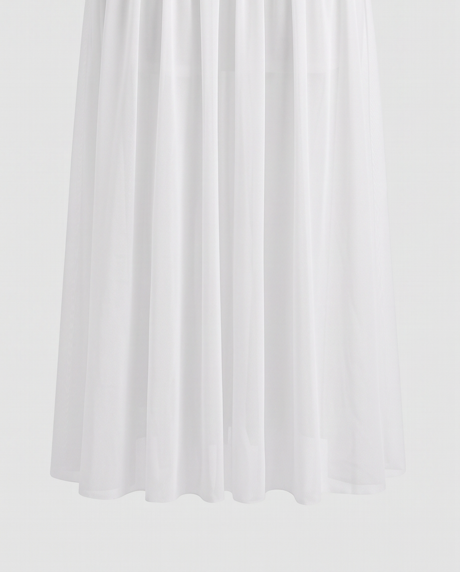 Elevate Your Style with Our Women's Holiday Maxi Dress featuring a flowy white skirt and elegant design.